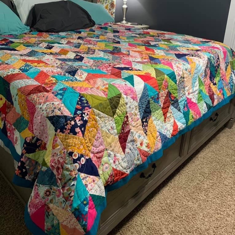 King quilt-Homemade by me.Quality quilting cotton. $580 materials.100+hrs labor